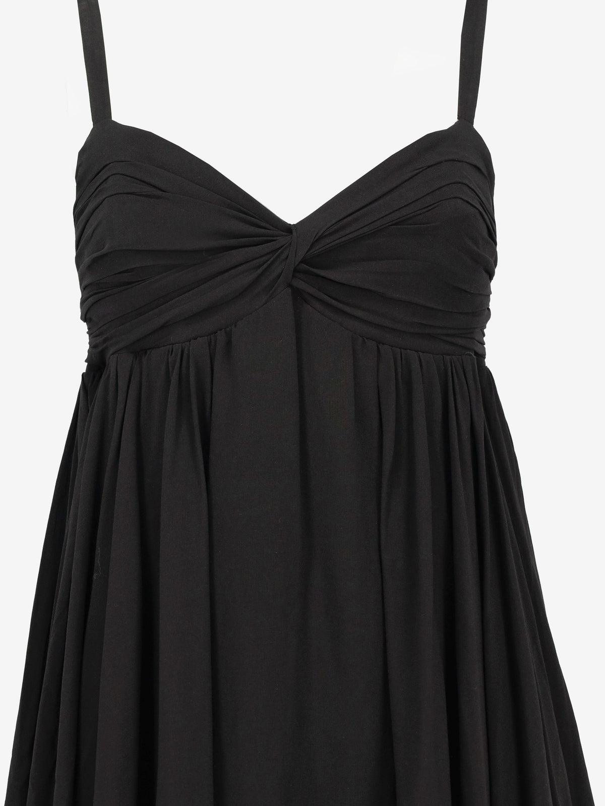 Fendi Black Pleated Babydoll Mini Dress W27526.18  Fendi 