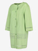 Ermanno Scervino Collarless Wool Coat with Open-Work Details CVM26.6.119  Ermanno Scervino 