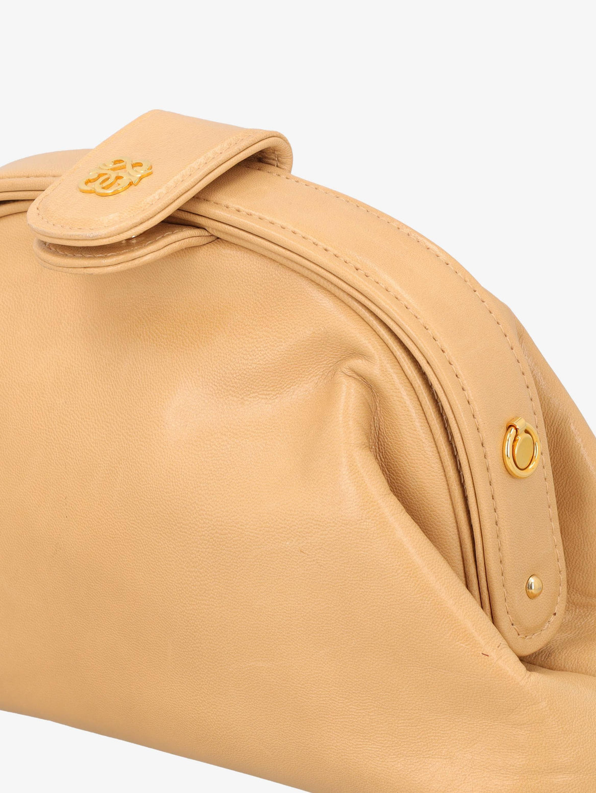 Pirovano Beige Bubble Clutch