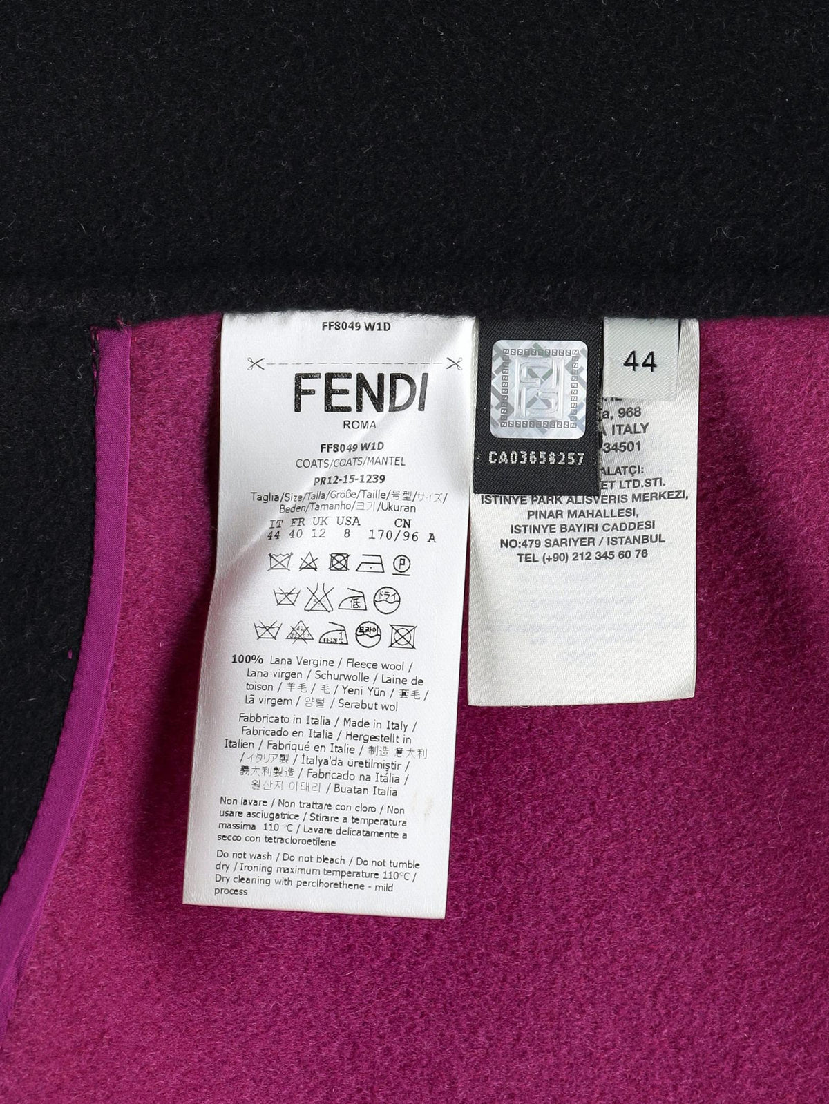 Fendi Multicolored Wool Cape Coat W27526.41  Fendi 