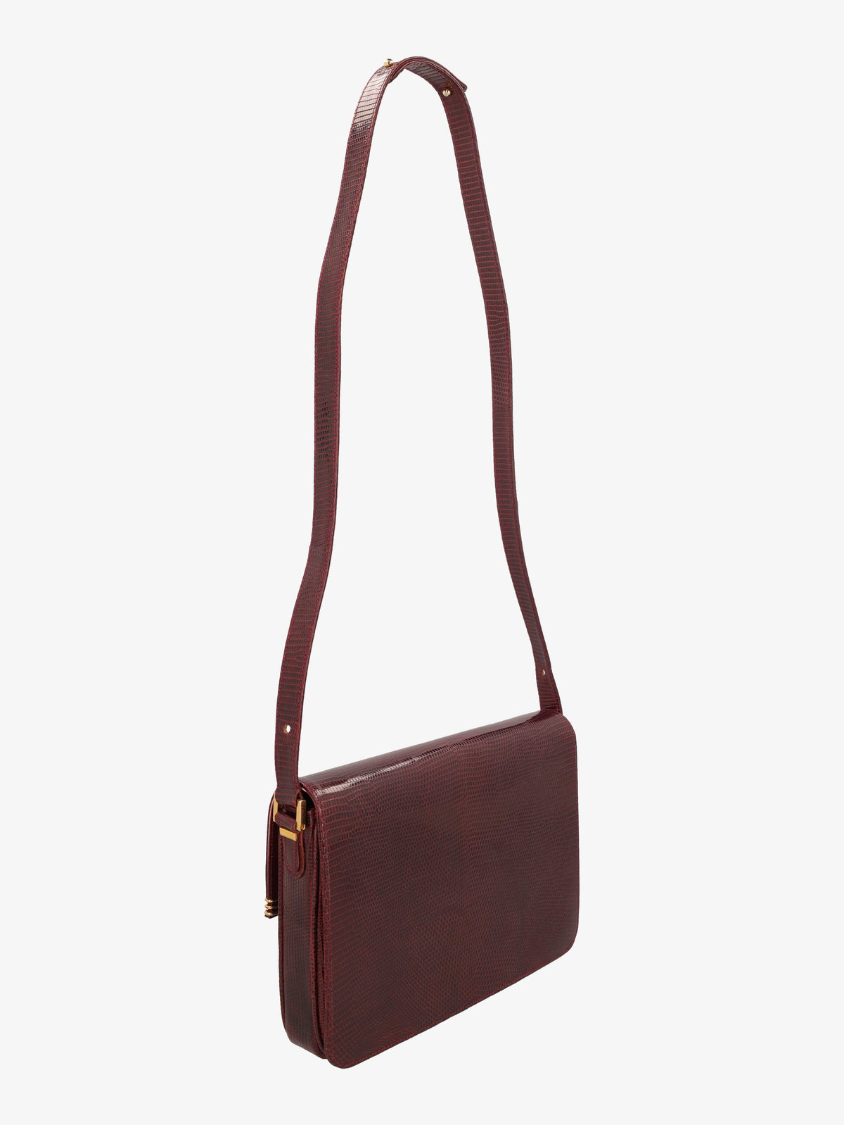 Vintage Burgundy Lizard Shoulder Bag WCV300625.36  Vintage 