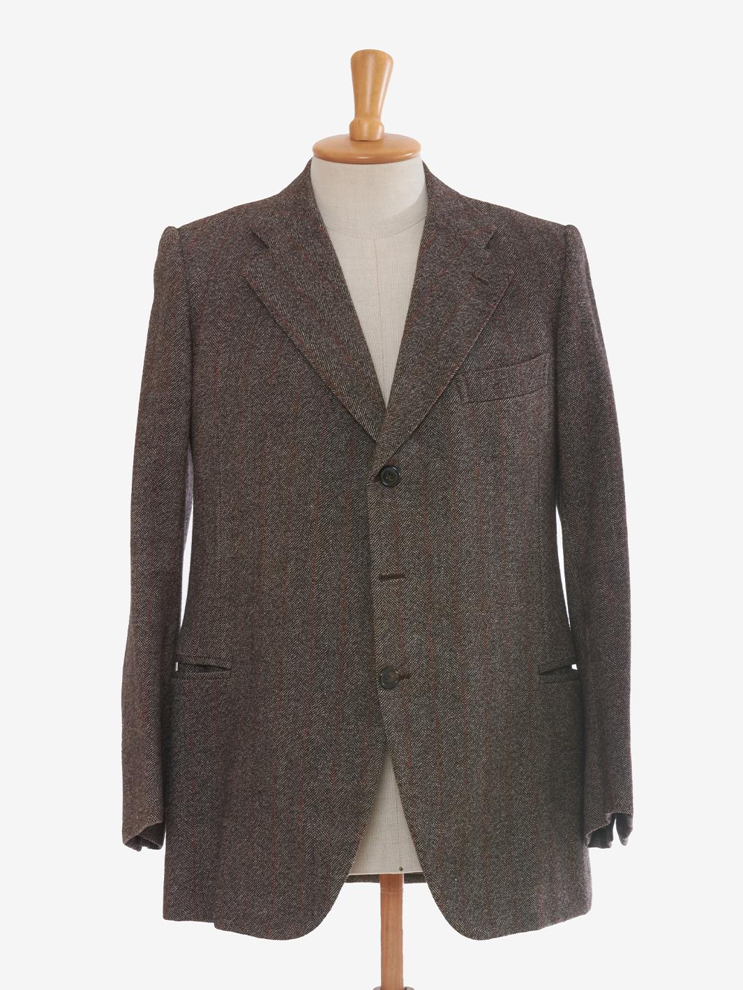 Brown herringbone suit U81_11/18  Vintage 