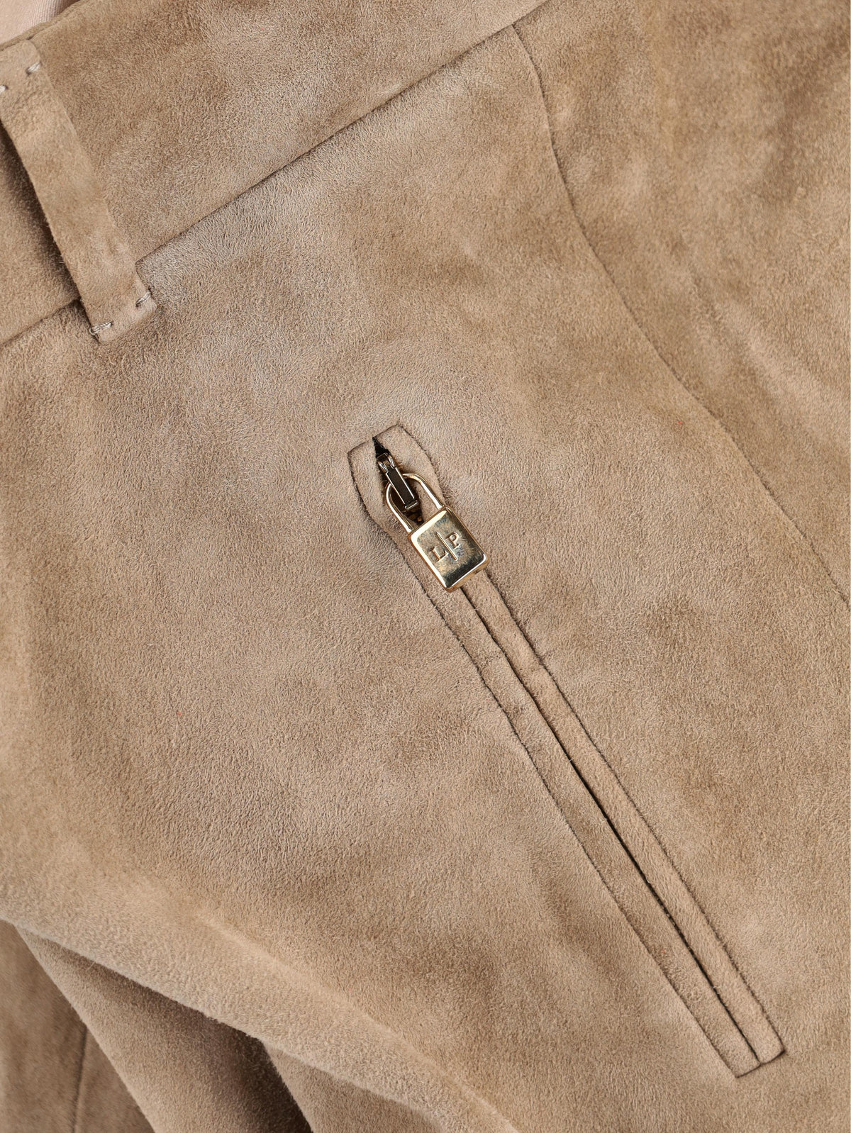 Loro Piana Suede Leather Straight-Leg Pants W7426.53  Loro Piana 
