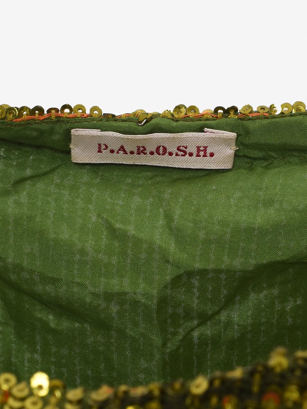 Parosh dress in light green sequins W22110301  Parosh 