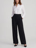 Emporio Armani Wide-Leg Satin-Waistband Trousers W27526.38  Emporio Armani 