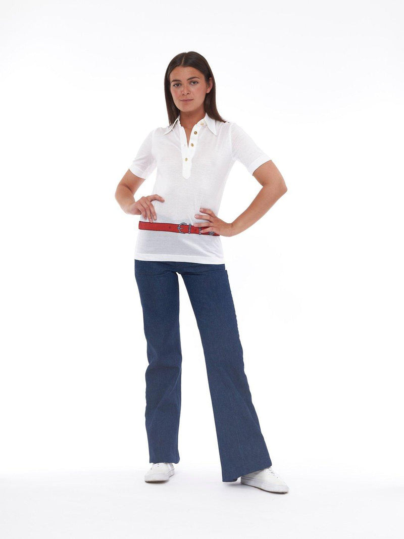 1970s Roberta Di Camerino polo shirt in white cotton W22051919  Roberta di Camerino 