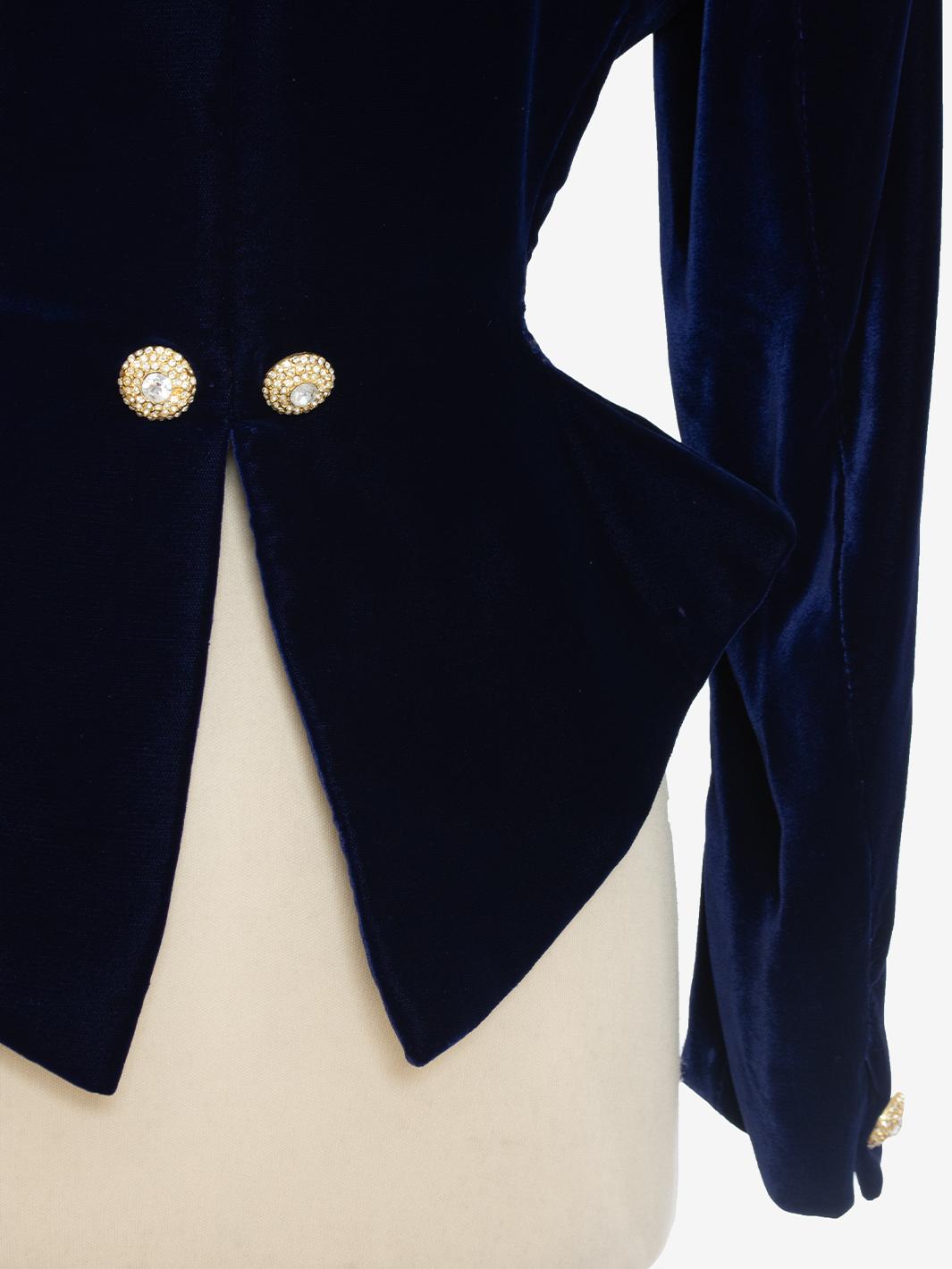 Juanita Sabbadini Blue Velvet Suit