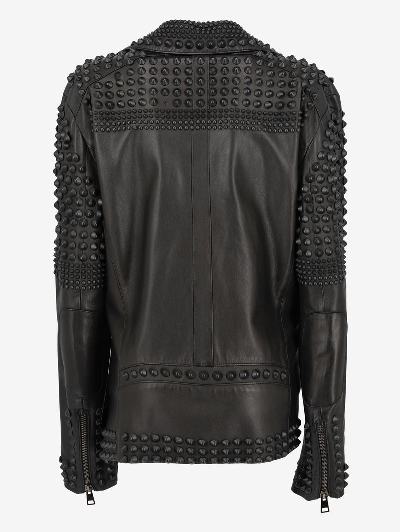 Vintage Black Studs Biker Jacket WCV250822.02  Vintage 