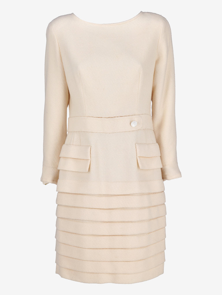 Valentino White Wool Midi Dress MR260725.36  Valentino Boutique 