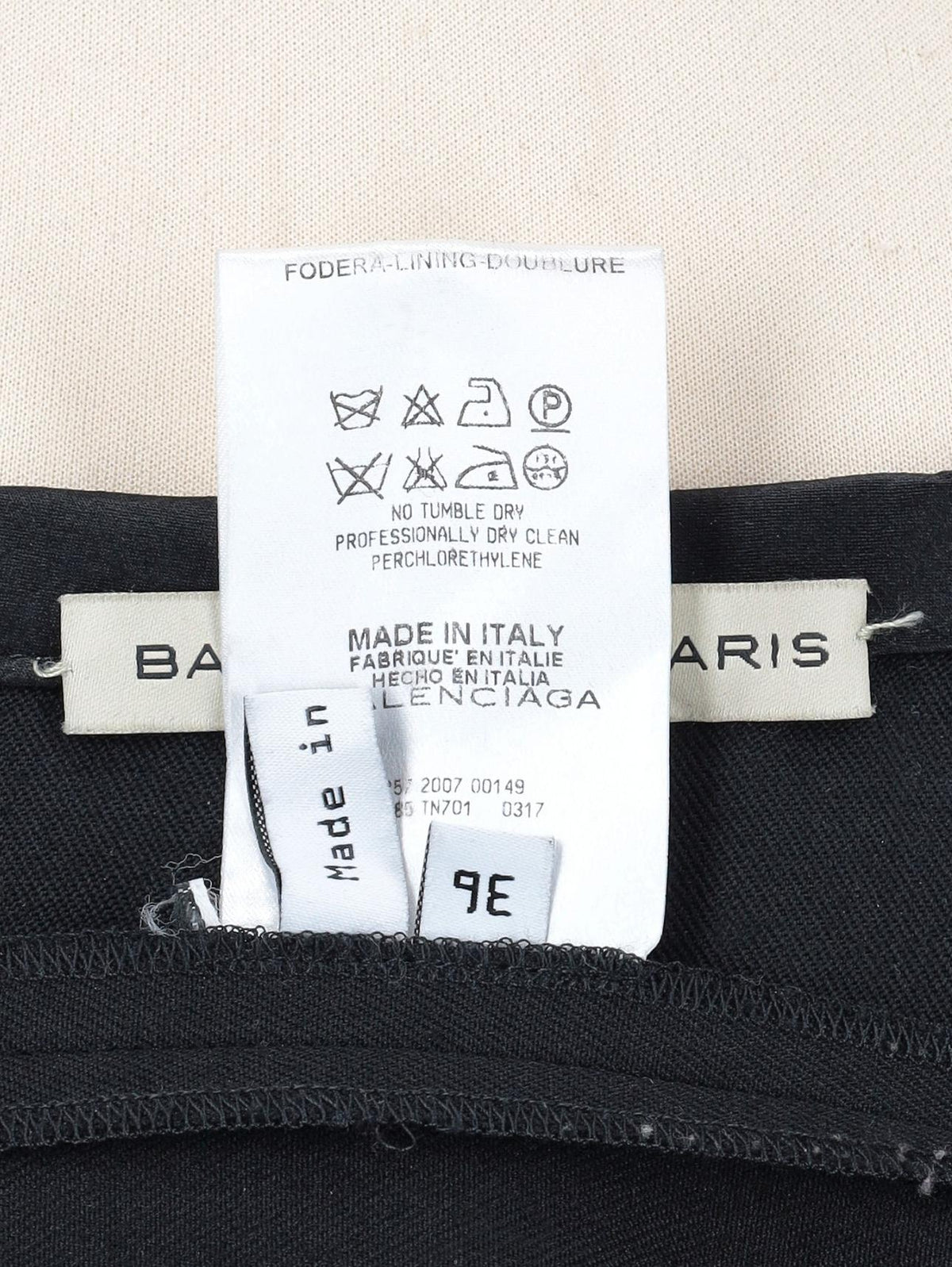Balenciaga Black Army Skirt