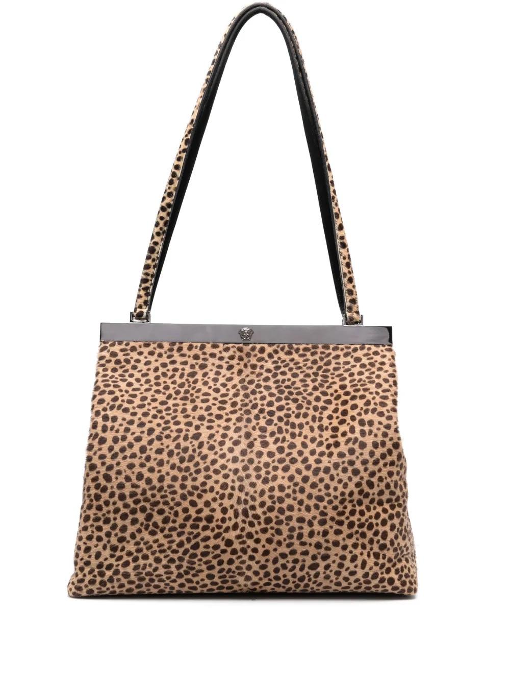 Medusa leopard-print shoulder bag WCV221104170  Gianni Versace 