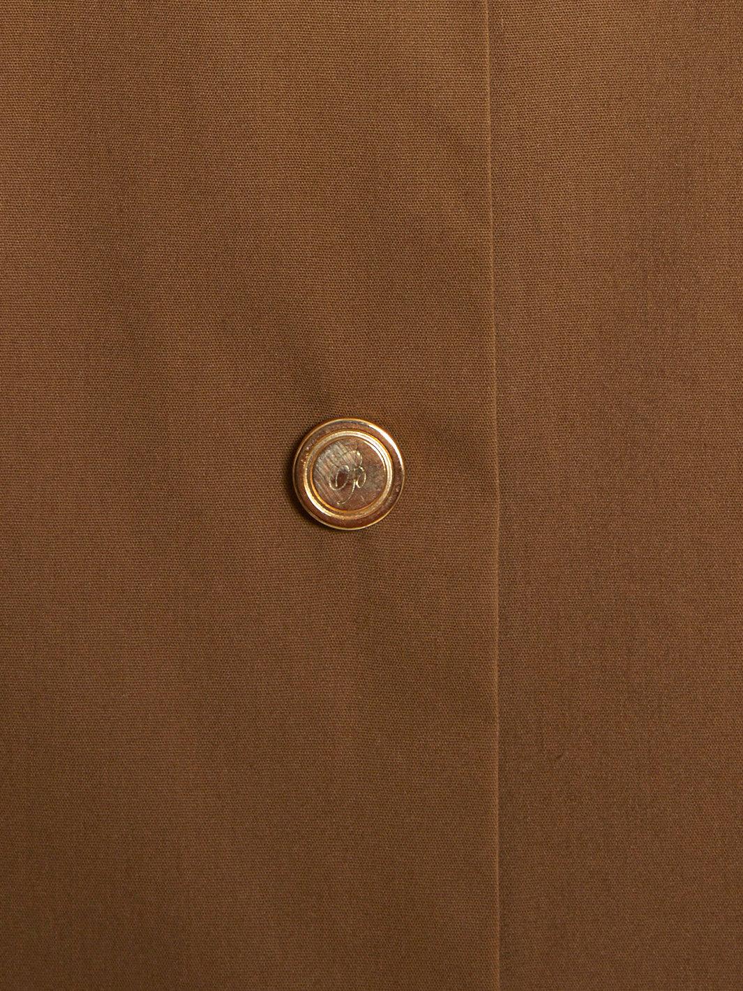 Blumarine Jeans Y2K brown blouse with golden detail on the shoulders MR511263  Blumarine 