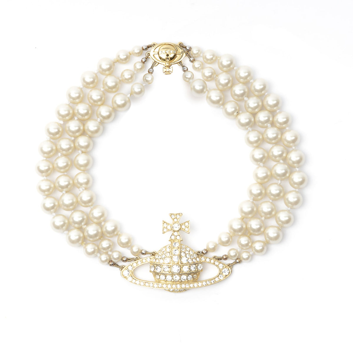 Vivienne Westwood Three-Row Pearl Choker pre-owned