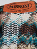 20 世纪 70 年代 Missoni 针织连衣裙，侧褶饰边