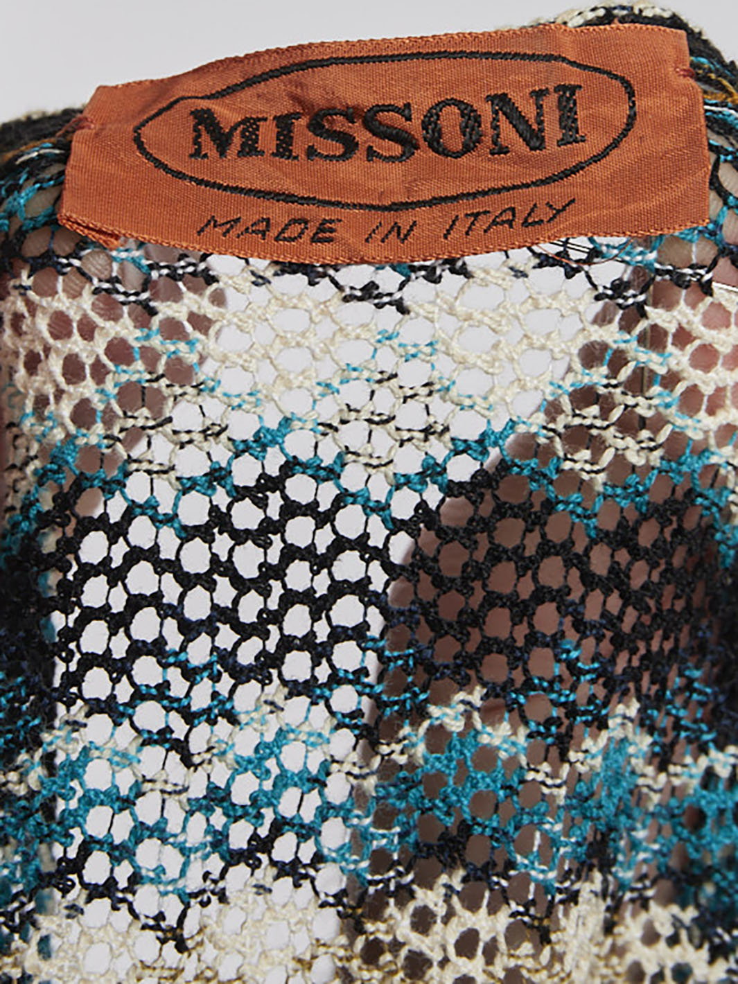 20 世纪 70 年代 Missoni 针织连衣裙，侧褶饰边