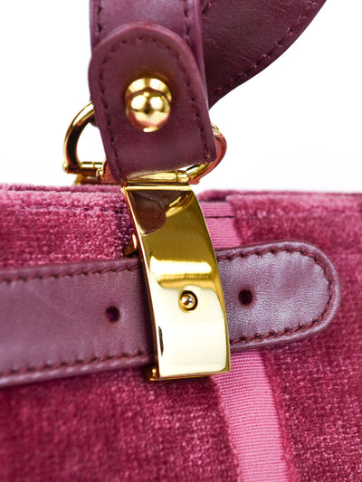 1970s Roberta DI Camerino pink velvet bag