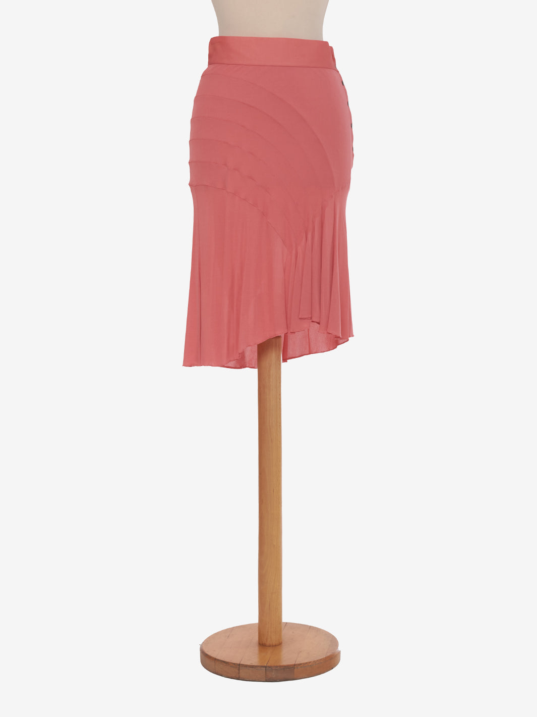 Alaïa Salmon Skirt with Ruffles