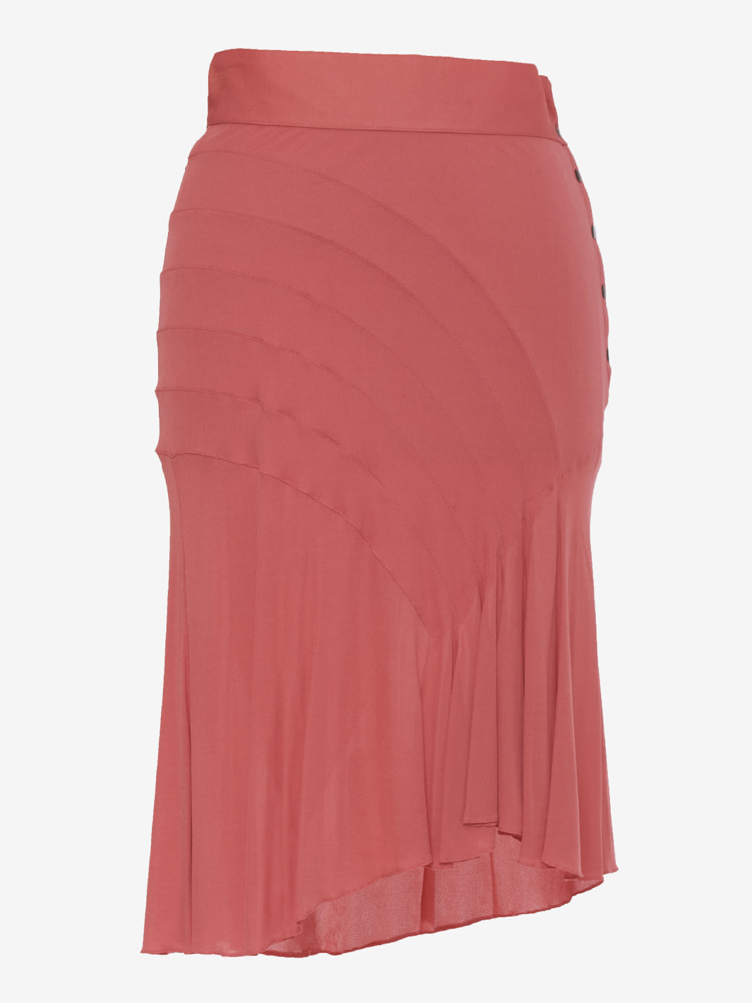 Alaïa Salmon Skirt with Ruffles