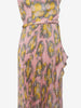 André Laug Floral dress with pleated overskirt