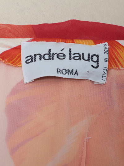 André Laug One-Shoulder Floral Dress