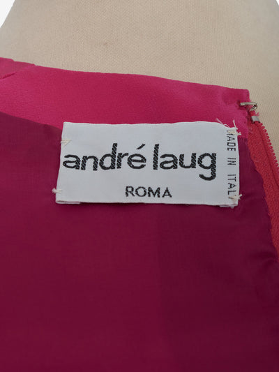 André Laug Pleated Skirt Midi Dress