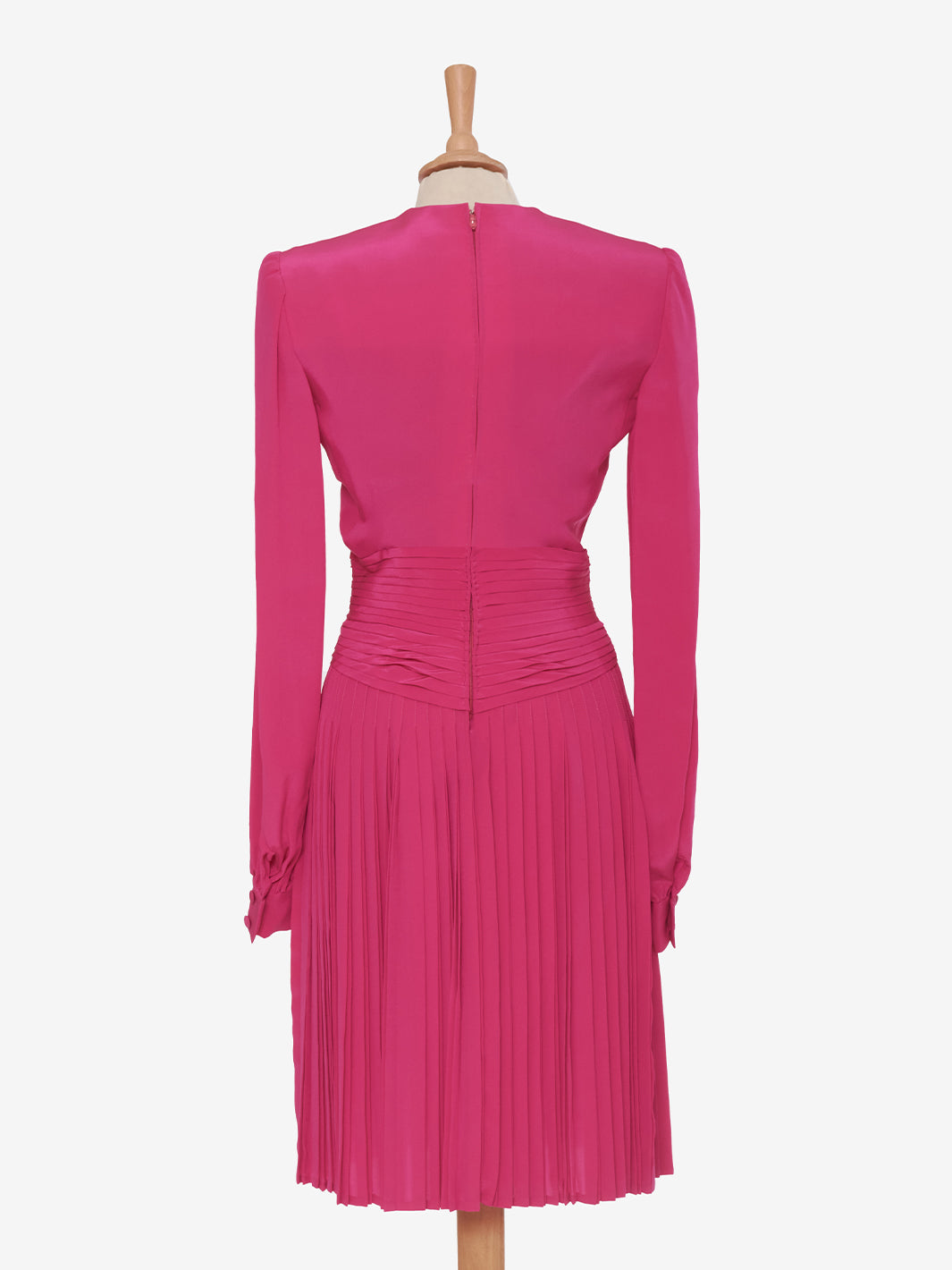 André Laug Pleated Skirt Midi Dress