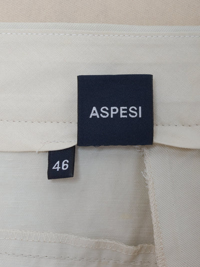 Aspesi Ivory Cotton Trousers