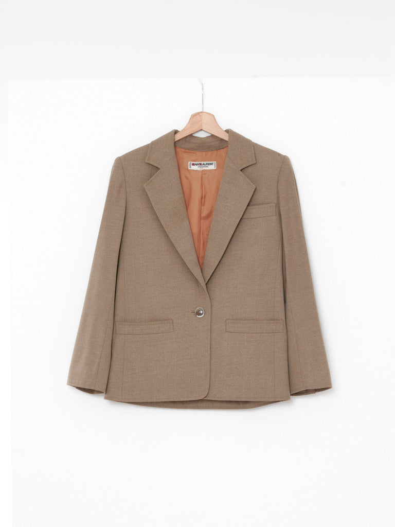 Beige Saint Laurent Rive Gauche suit