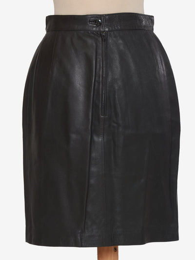 Black Leather Vintage Skirt