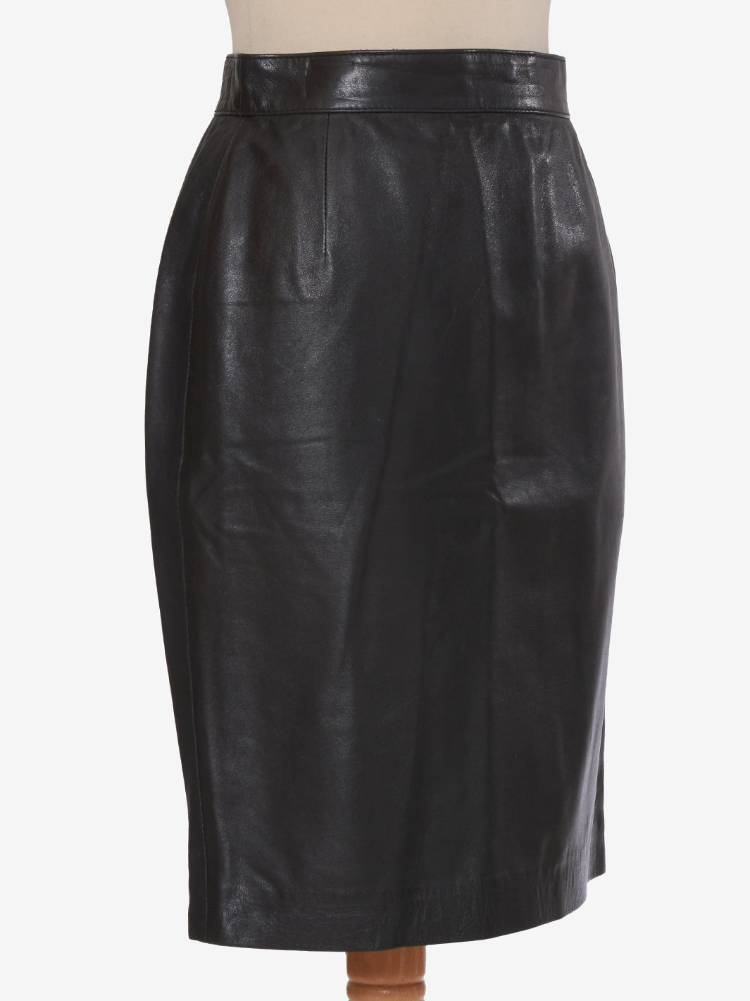 Black Leather Vintage Skirt