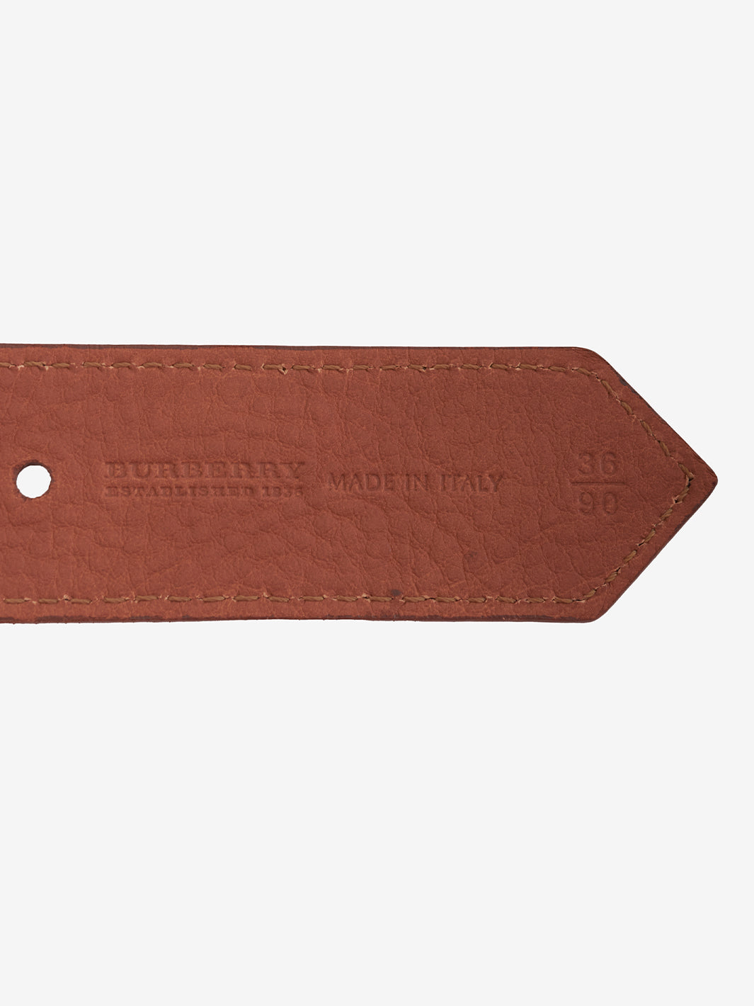 Burberry belt in check fabric and leather