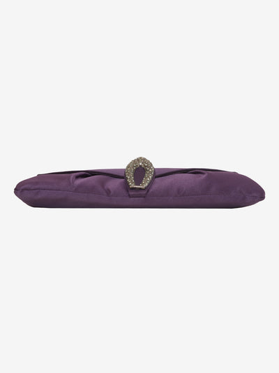 Clutch bag in purple satin