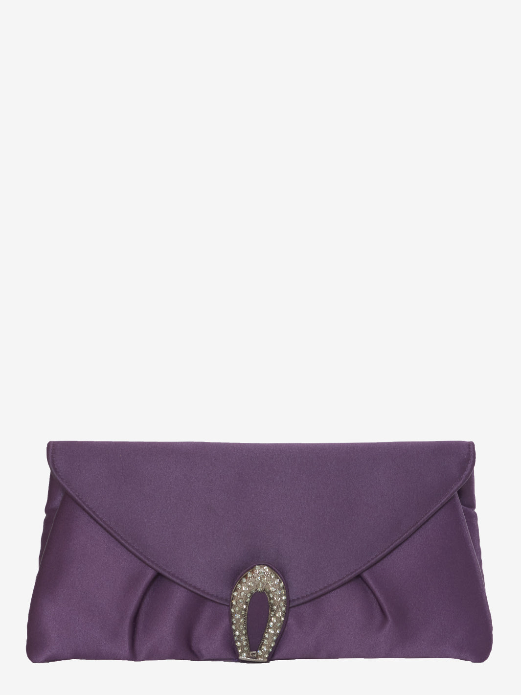 Pochette in raso viola