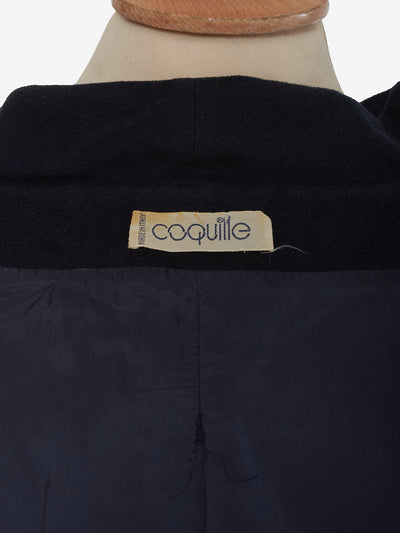 Coquille Single-breasted blue cashmere jacket