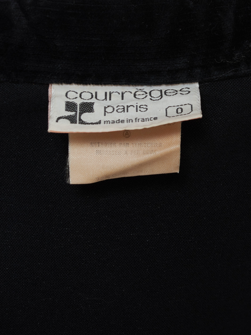 Courrèges black corduroy jumpsuit