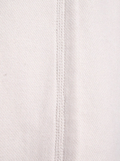 Cream-coloured Y2K Diane Von Furstenberg woollen coat with belt