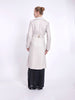 Cream-coloured Y2K Diane Von Furstenberg woollen coat with belt