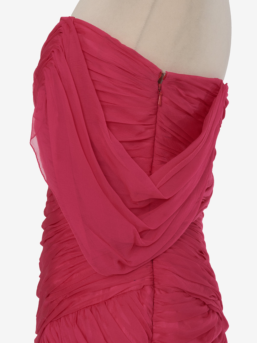 David Fielden Fuchsia Draped Dress