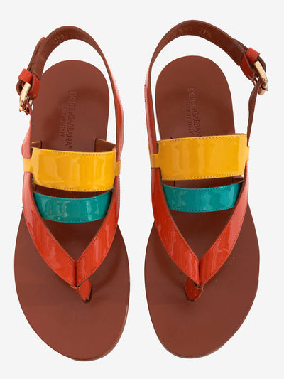 Dolce & Gabbana Multicolored Leather Sandal