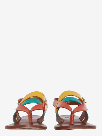 Dolce & Gabbana Multicolored Leather Sandal