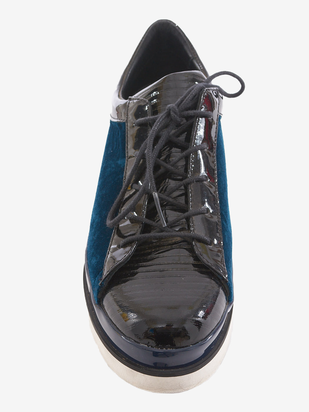 Sneakers Emporio Armani in velluto blu notte