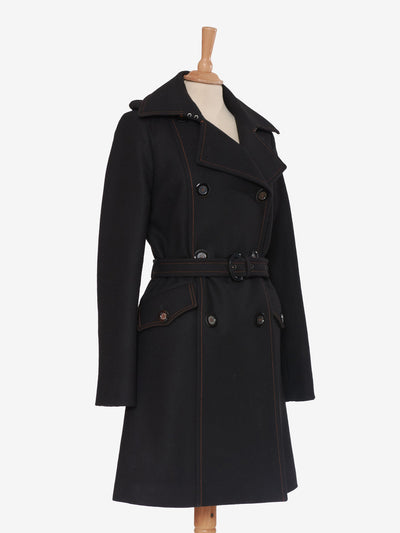 Fay Black double-breasted coat