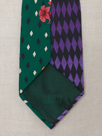 Gianni Versace 80s patterned tie