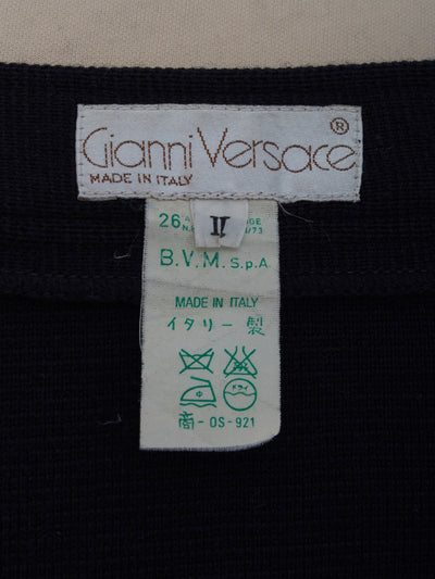 Gianni Versace Black Wool Skirt