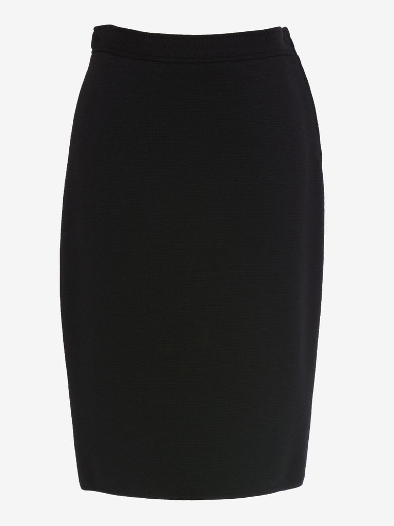 Gianni Versace Black Wool Skirt