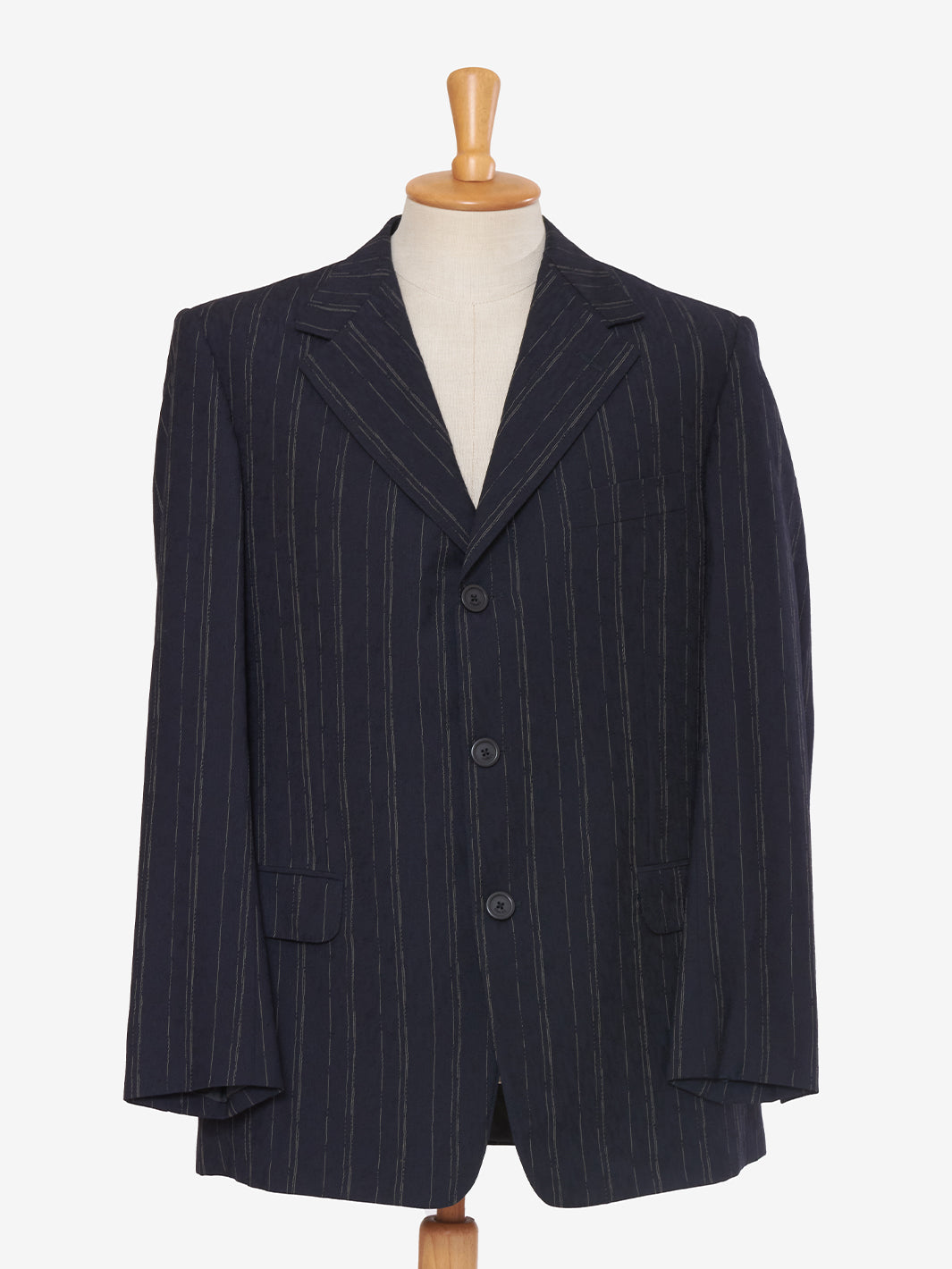 Gianni Versace Blue pinstripe suit in cool wool