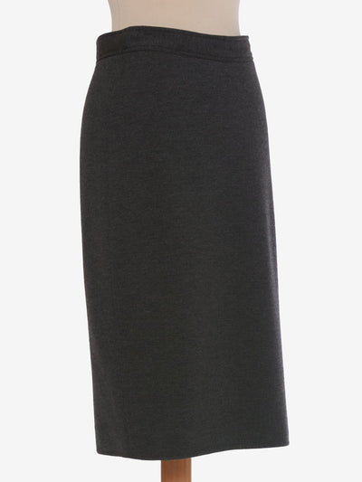 Gianni Versace Gray Wool Skirt