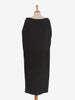 Gianni Versace black long dress in linen and cotton