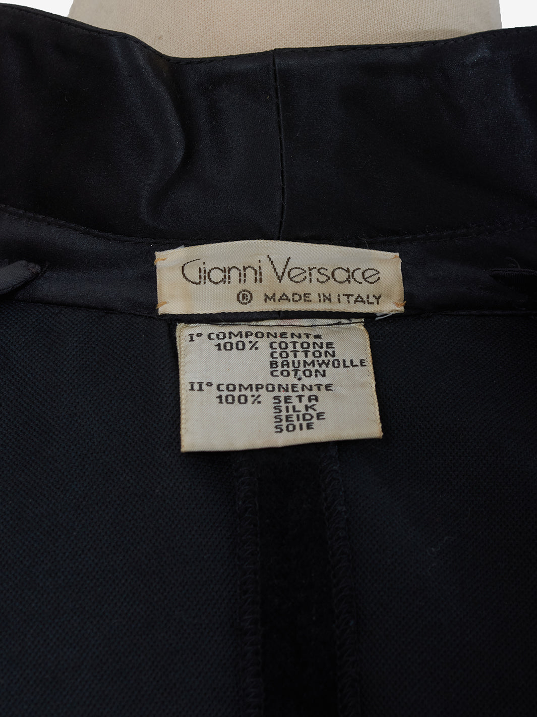 Abito Gianni Versace in velluto nero e seta