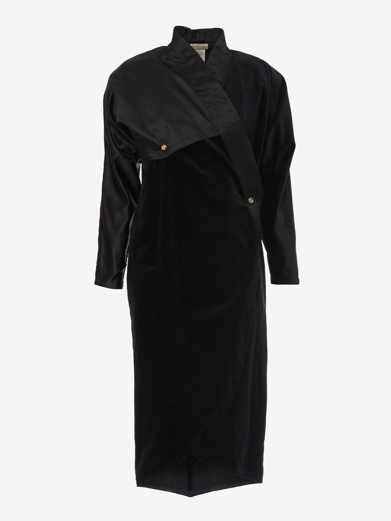 Gianni Versace black velvet and silk dress